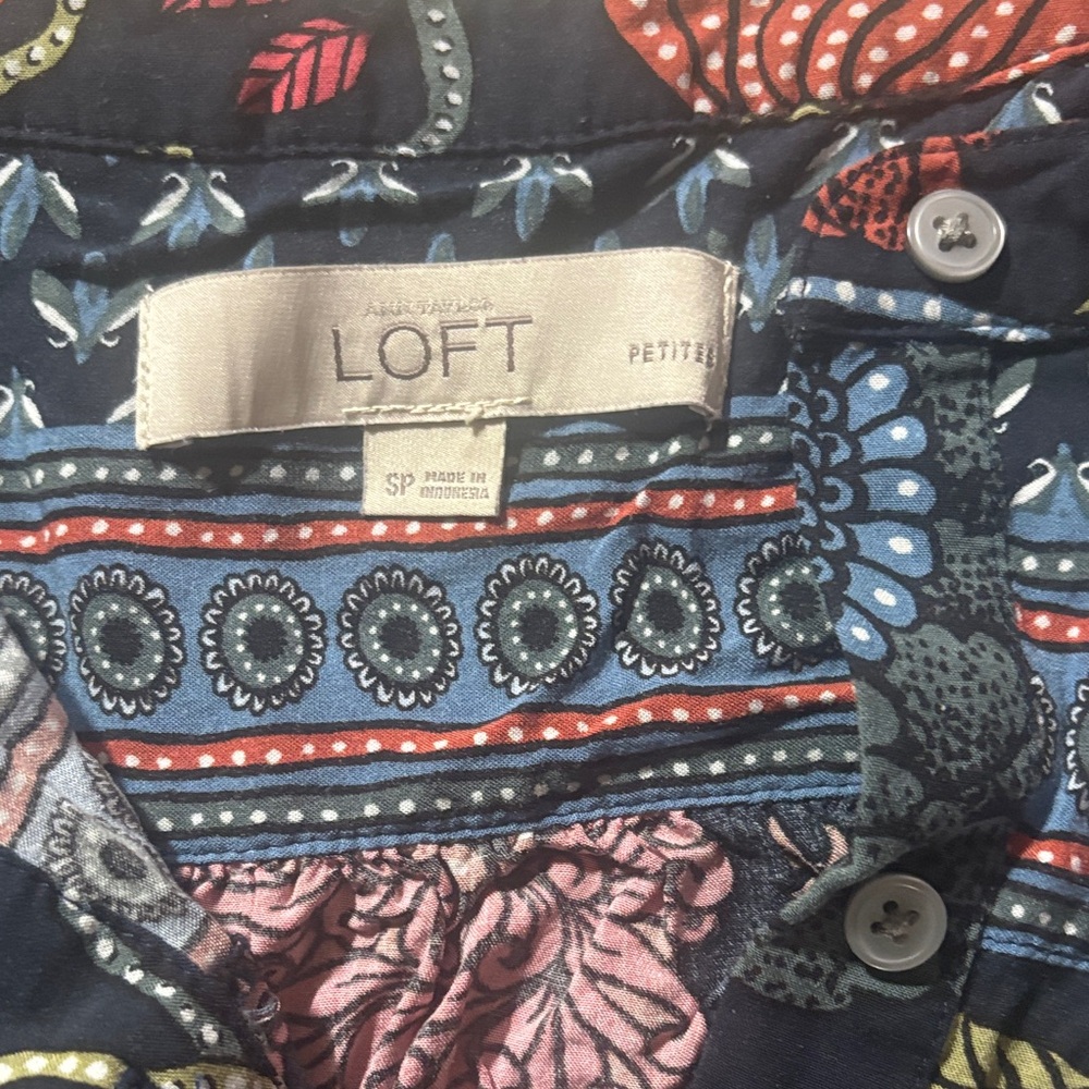 LOFT Multicolor Patterned Blouse - Picture 2 of 3
